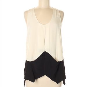 Madison Marcus Black and White Silk Top